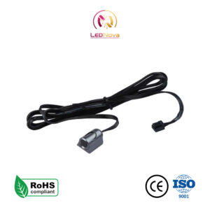 Senzor de proximitate hand-wave 12V-24V negru pentru decupaj de 10.5mm cu cablu lung și mufă de conexiune