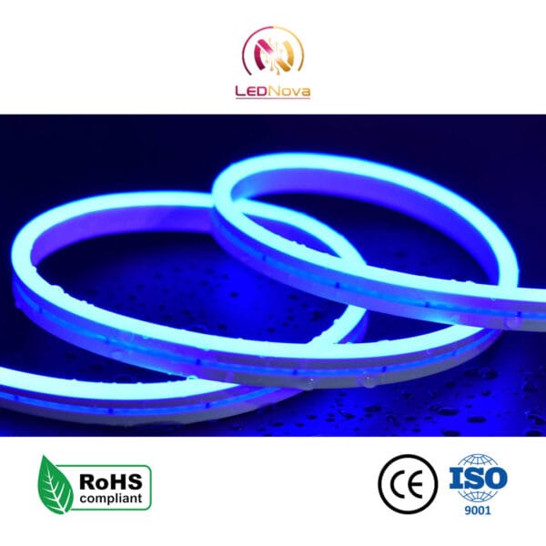 Bandă Neon LED Flexibilă 12V, 100 LED/m, 10-12W/m – Serie Profesională IP68 (Tăiere la 1 cm / 1 LED)
