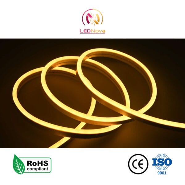 Bandă Neon LED Flexibilă 12V, 110 LED/m, 10-12W/m – Serie Profesională IP68 (Tăiere la 1 cm / 1 LED)