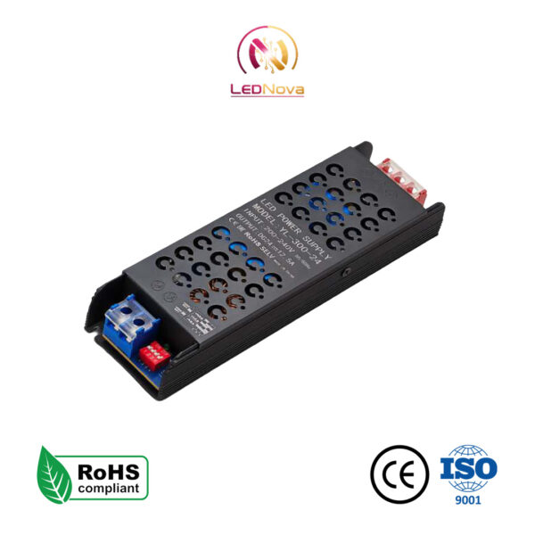 Sursă de Alimentare LED Liniară 300W, 12V/24V, 25A/4.16A, IP20