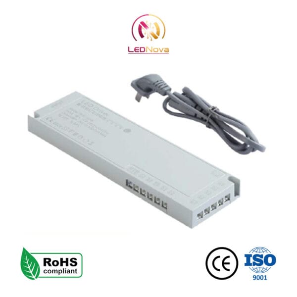 Sursă de alimentare AC-DC LFA 48V Slim 60W LS în carcasă metalică perforată pentru sisteme LED
